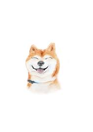Happy Shiba Inu Watercolor Shiba Inu Japan Art Easy Watercolor