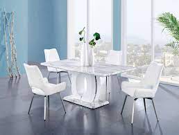 G894 Ii Table D894 4878 Global Furniture Usa Dining Room Sets In 2021 Dining Table Marble Luxury Dining Room Marble Top Dining Table