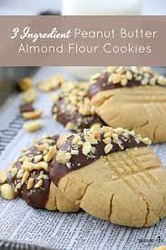 3 Ingredient Almond Flour Peanut Butter Cookies Eat Drink Shrink Recipe Peanut Butter Cookie Recipe Vegan Peanut Butter Cookies Cookie Recipes