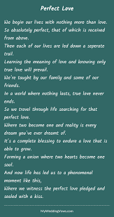 Perfect Love Wedding Vows That Make You Cry Marriage Poems Wedding Poems