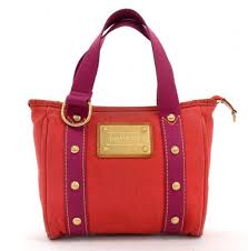 Сумка boite chapeau souple pm. Louis Vuitton Louis Vuitton Antigua 2006 Cabas Red Canvas Handbag