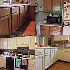 Kitchen Transformation In Antique White Milk Paint With Images Kitchen Transformation Kitchen Refinishing Kitchen