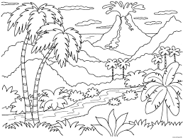 40 Desenhos De Paisagens Da Natureza Prontos Para Voce Colorir
