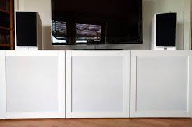 How To Hack Speaker Fabric Doors For Besta Tv Unit Ikea Hackers Ikea Tv Tv Unit Ikea Tv Unit