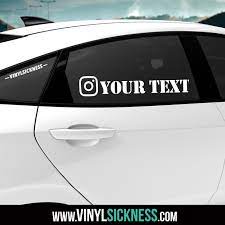 Personalised custom text vinyl hinch name shop/car/van/window/sign decal sticker. Custom Instagram Sticker Decal Username