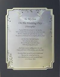 To My Son On His Wedding Day Poem Personalized Gift Wedding Day Quotes Son Poems Wedding Poems