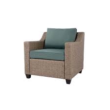 Hampton Bay Amber Grove Natural Brown Stationary Resin Wicker Aluminum Frame Outdoor Lounge Chair With Surplus Cushions 65 17539a4 Chr The Home Depot Lounge Chair Outdoor Deep Seating Chair Green Cushions