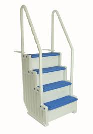 Amazon Com Confer Staircase Style Above Ground Pool Steps Warm Grey Step 1 X Garden Outdoor Swimming Pool Ladders Pool Ladder Swimming Pool Steps