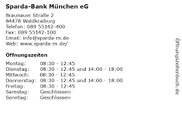 Sparda bank waldkraiburg bank, hypothek, kredit. á… Offnungszeiten Sparda Bank Munchen Eg Braunauer Strasse 2 In Waldkraiburg