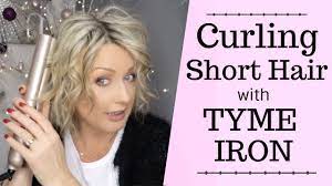 Curling Short Hair Tyme Iron Youtube How To Curl Short Hair Short Hair Styles Tyme Iron