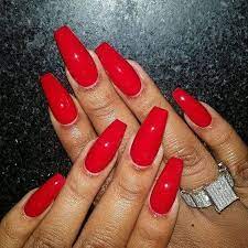 See more ideas about nails, acrylic nails, cute nails. 50 Creative Red Acrylic Nail Designs To Inspire You Coffin Shape Nails Red Acrylic Nails Red Nails