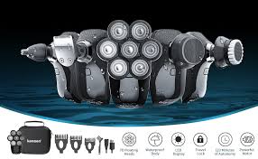 Amazon.com: Afeitadoras de cabeza 7D para hombres calvos, afeitadora  eléctrica 5 en 1 kensen de cabeza, afeitadora eléctrica de cabeza con pelo  de nariz y barba recortadora inalámbrica recargable IPX6, : Belleza