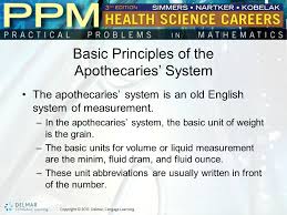 Unit 27 Apothecaries System Basic Principles Of The Apothecaries System The Apothecaries System Is An Old English System Of Measurement In The Apothecaries Ppt Download