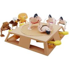 Download A Sumo Wrestling Game Play Papercraft Model From Canon Creative Park The Site Is Full Of Interesting Content Paper Toys Paper Crafts Wrestling Games