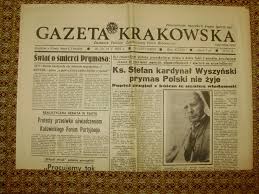 Informuje, że wszystkie treści ukazujące się w serwisie gazeta krakowska podlegają ochronie. Stara Gazeta Krakowska 1981 Smierc Wyszynskiego 9390783194 Oficjalne Archiwum Allegro