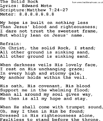 the solid rock(my hope is built