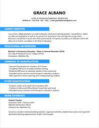 Sample Resume Format Fresh Graduates Two Page In 2020 Sample Resume Format Cover Letter For Resume Marketing Resume