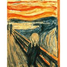 Travel in the history of art with these coloring pages for adults created from paintings : The Scream Edvard Munch Limited Print My Paint By Numbers