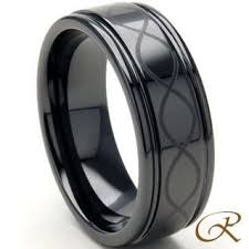 Black Ceramic Carbide Ring Mens Infinity Wedding Band Ebay Infinity Wedding Band Infinity Wedding Black Wedding Band