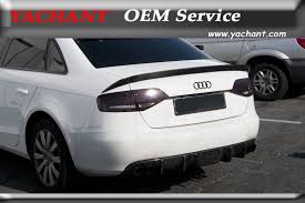 Car Styling Carbon Fiber Rear Bumper Diffuser Fit For 2009 2013 A4 B8 Dtm Style Quad Exhaust Rear Diffuser Audi Carbon Fiber Audi A4