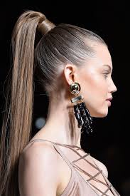 Backstage Beauty Mini Braids Mod Lashes At Louis Vuitton High Ponytail Hairstyles Hair Styles Ponytail Hairstyles