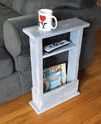 Living room contemporary coffee table, title: Skinny Side Table Mini Side Table Apartment Decor Small Space Table Sofa Table Gift Idea Coffee Table Magazine Rack Diy Furniture Furniture Diy Home Diy