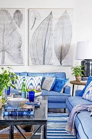 The light blue paint used for the upper wall is almost the same shade as the towels and the small bird cage used for decorating the white sink top and cabinets. 25 Best Blue Rooms Decorating Ideas For Blue Walls And Home Decor