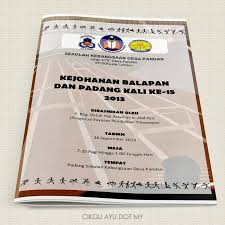 Memberikan informasi tentang program layanan paud yang diberikan dan program kegiatan oleh satuan paud kepada pemerintah serta masyarakat. Buku Program Kejohanan Balapan Dan Padang 2013 Cikgu Ayu Dot My