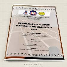 Laporan kejohanan sukan kolej universiti putra hari malaysia memanah (w) bengkel program sukan upm takwim. Buku Program Kejohanan Balapan Dan Padang 2013 Cikgu Ayu Dot My