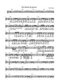 Die größte musiksammlung von florent pagny gibt es nur auf musicmegabox! Ma Liberte De Penser Partition Gratuite Partition Accordeon Partitions De Chansons Partitions Gratuites