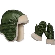 Ugg Australia Fatigue Fabric Hat And Mittens Gift Set For
