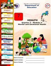 Quarter 1 · quarter 2. Grade 7 Health Q3 M2 Docx Republic Of The Philippines Department Of Education 7 Health Zest For Z Progress P Eal Of Artnership Quarter 3 U2013 Module 2 Course Hero