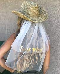 Cowgirl Hat Veil Country Bride Future Mrs Veil Wedding Etsy Cowgirl Bachelorette Parties Nashville Bachelorette Party Bridal Bachelorette Party