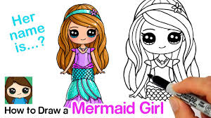 How To Draw A Mermaid Cute Girl Easy Youtube It's always better when we're. how to draw a mermaid cute girl easy
