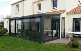 Realisation Veranda Monopente Grise A Mouilleron Le Captif 85 Pergola Bioclimatique Modele De Veranda Akena Veranda