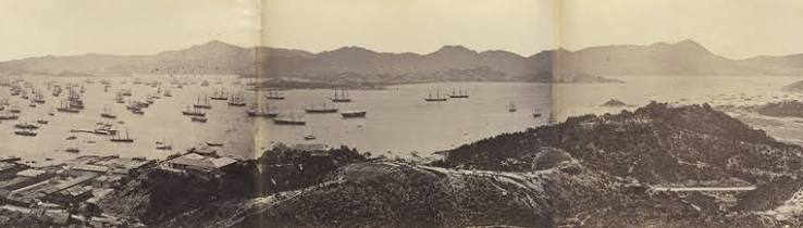 Felice Beato. Panorama of Hong Kong taken from Happy Valley. 1860 | MoMA