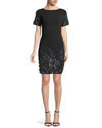 Aidan Mattox Beaded Shift Dress W Scoop Back Dresses Shift Dress Women S Evening Dresses