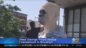 It will remain there for at least a year, as what city officials say they hope will be a reminder of the impact of the minnesota man's death. Brooklyn George Floyd Statue Vandalized Youtube