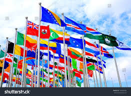 National Flags Flying Around World Stock Photo 191085455 ...