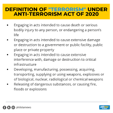 The residents then cannot have a party at the red tagged location for six months. Philstar Com On Twitter Context The Anti Terrorism Act Has Been Criticized For Its Vague Definition Of Terrorism On Top Of This The Anti Terrorism Council Which Will Be The Chief Implementer Of The Law