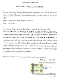 Surat ini dibuat untuk memperkuat keaslian dari dokumen tertentu. Http Eprints Itn Ac Id 5042 1 1618085 Awal 20 20muhammad 20yoga 20adliyani 20muttakin Pdf