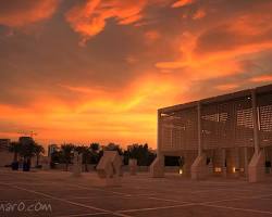 sunset over Bahrain National Museum