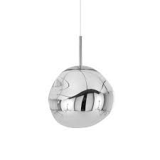 Tom dixon was among the first designers to use the industrial process of vacuum metallization to create lighting. Tom Dixon Melt Pendant Luminaire Connox