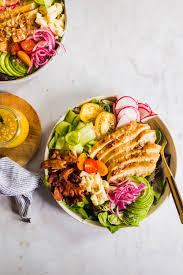 Loaded Chicken Salad With Honey Mustard Vinaigrette Recipe Real Food Dinner Salad Recipes