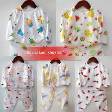 Sỉ) (Xả kho) Set 5 bộ quần áo trẻ em thun cotton loại 1 cho bé 0-5 tuổi -  Dài cài khuy vai | Shopee Việt Nam