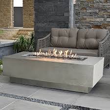 You can enjoy your fire pit without having to worry about running a hose to the tank or tripping over the exposed tank. Elementi Fire Pit 60 Rectangular Concrete Natural Gas Fire Table Outdoor Patio Use 13 2lbs Lava Rock Canvas Cover Are Included Granville Gray Buy Online In China At China Desertcart Com Productid 157797996