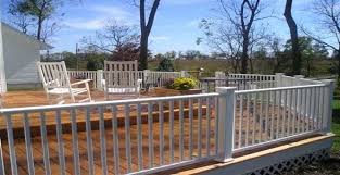 Aluminum railing for decks is another option. Vinyl Vs Wood Deck Railing Mmc Fencing Railing