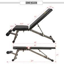 Adjustable Benches Benches Workout Bench For Incline Decline Flat Exercise Training Black Bonnlo Upgraded Adjustable Bench Folding Weight Bench Press For Body Workout Fitness 660 Lbs Capacity Brif Rs