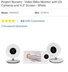 Baby Monitor System With Two Cameras Features Infrared Night Vision Lets You See In The Dark Check On Your Lit Nursery Video Video Monitor Baby Baby Monitor