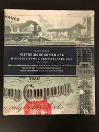 Historic Stock Certificates USA Volume 1 Hans Braun new
